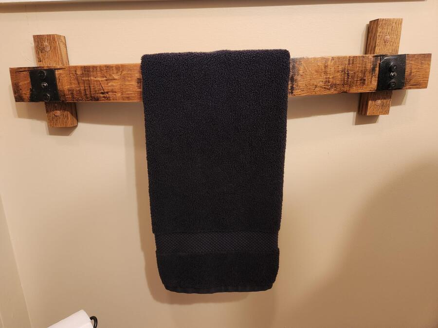 Barrel Stave Towel Rack