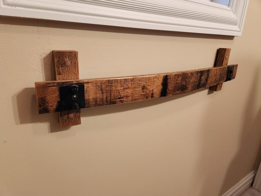 Barrel Stave Towel Rack