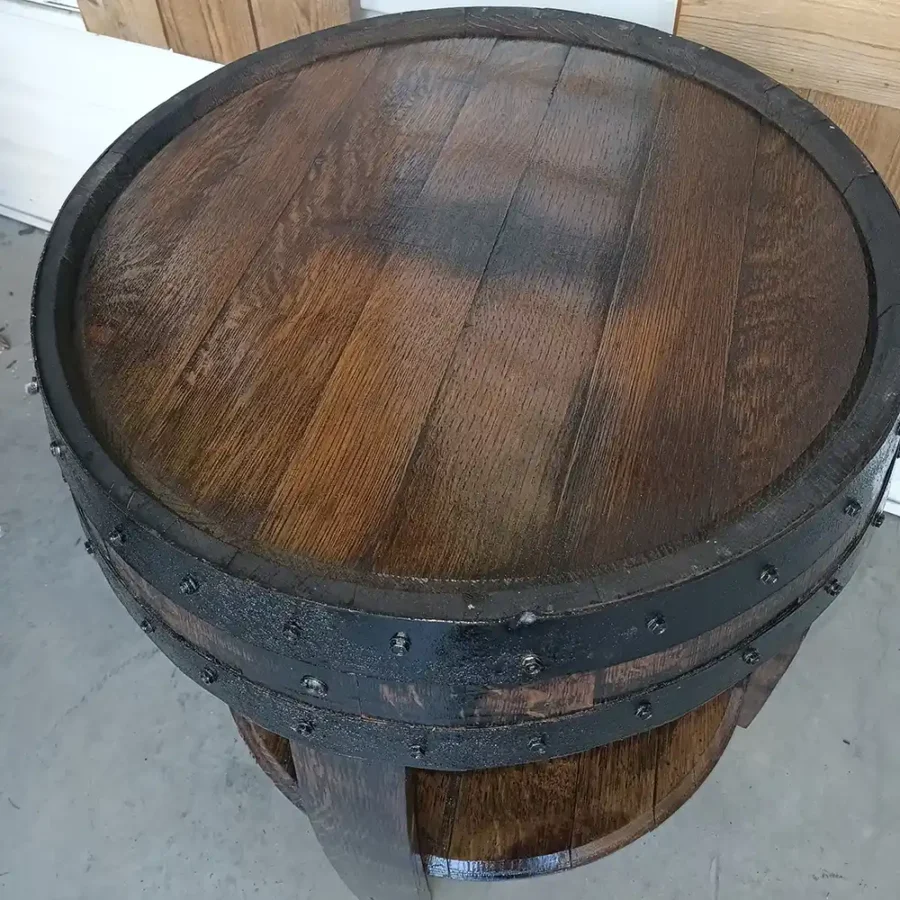 Bourbon Whiskey Barrel End Table