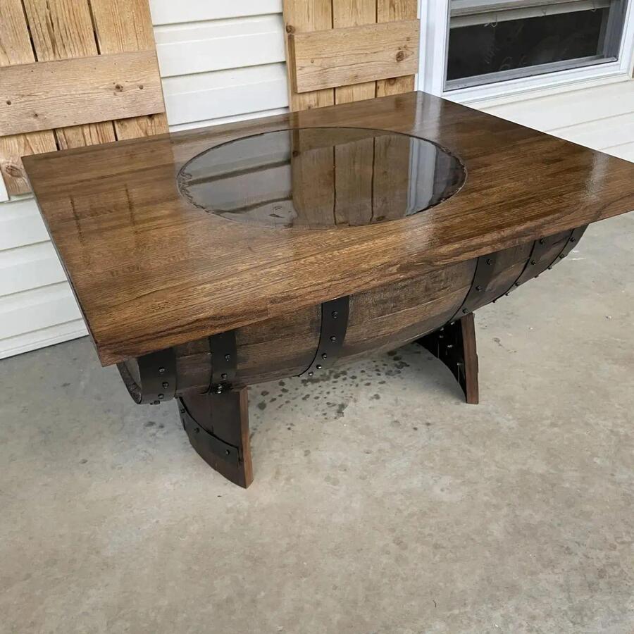 Bourbon Whiskey Barrel Coffee Table