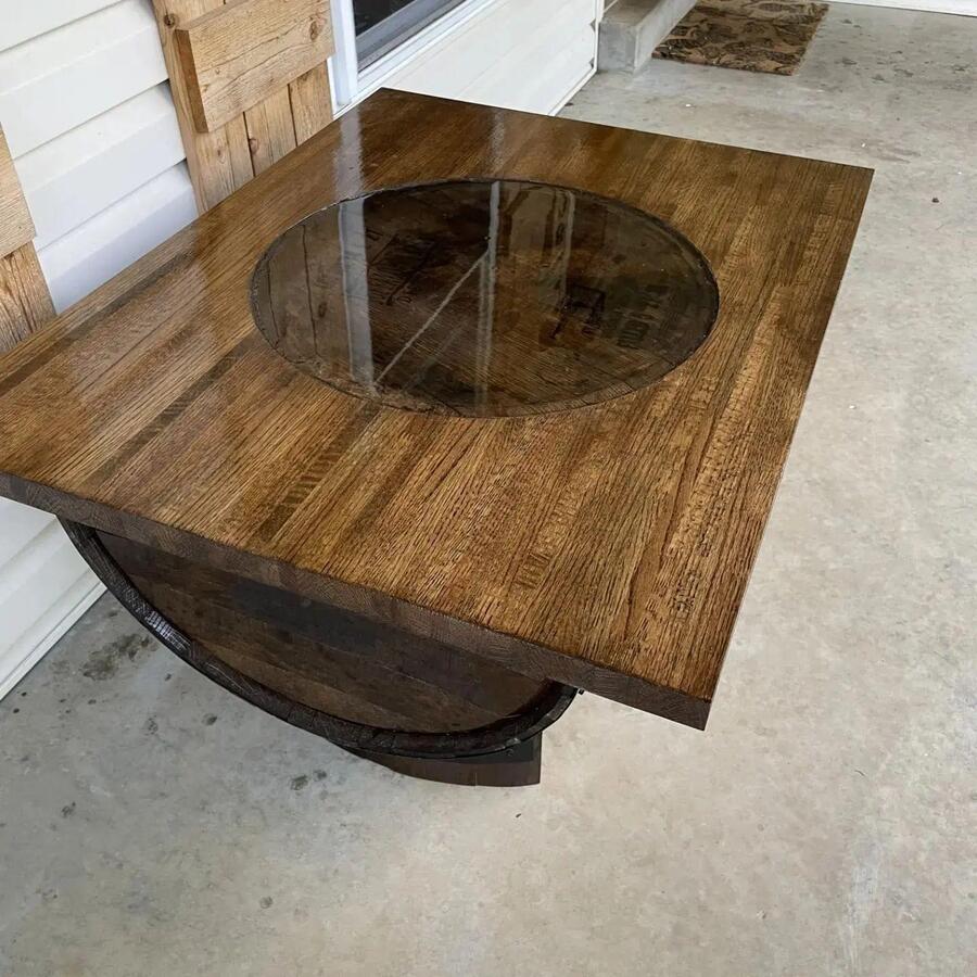 Bourbon Whiskey Barrel Coffee Table