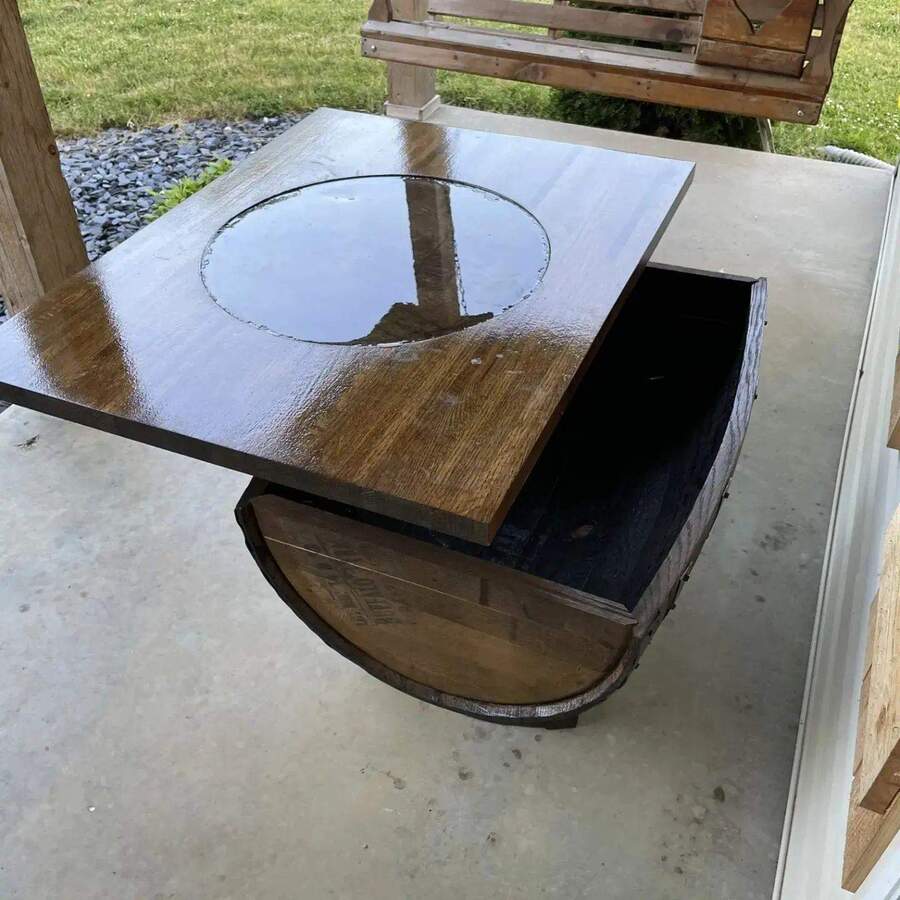 Bourbon Whiskey Barrel Coffee Table