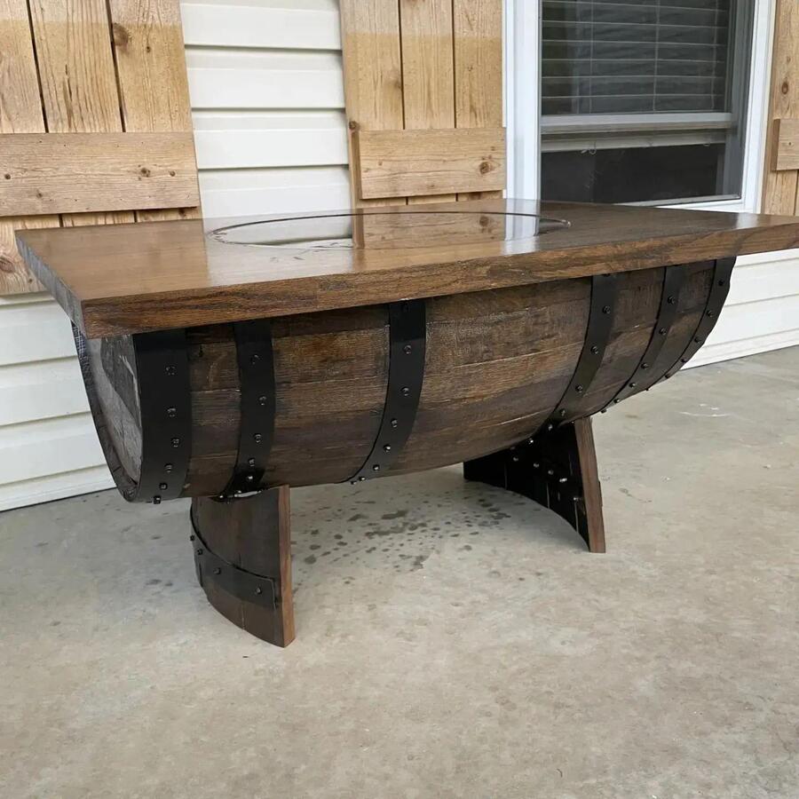 Bourbon Whiskey Barrel Coffee Table