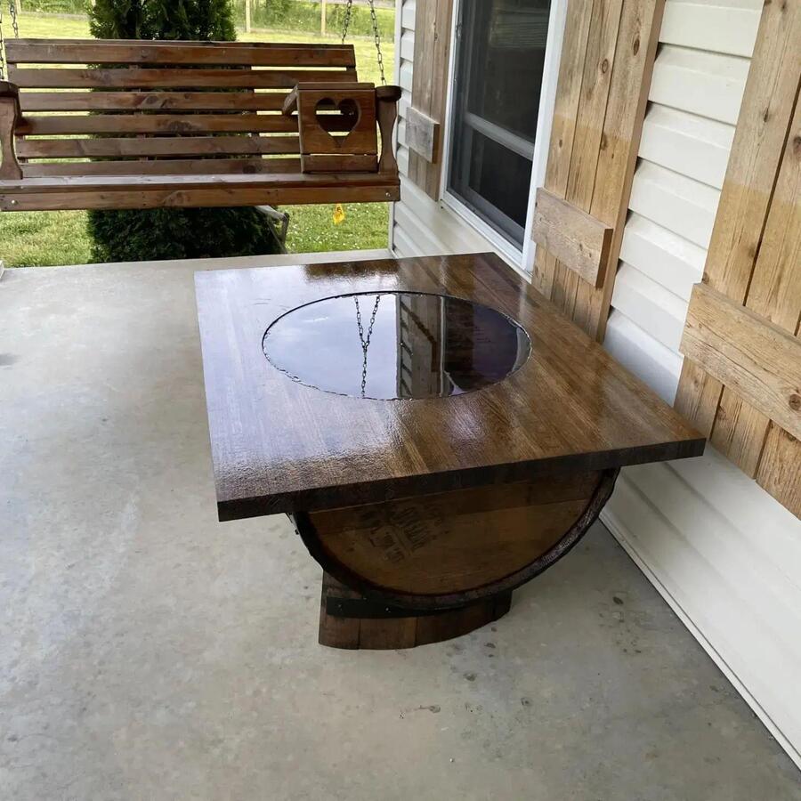 Bourbon Whiskey Barrel Coffee Table