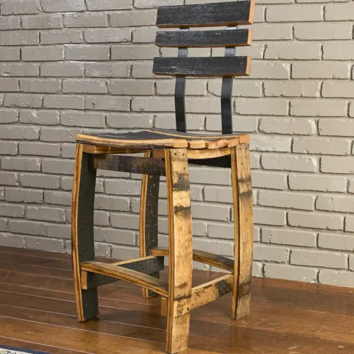 whiskey barrel stave chair made from authentic bourbon barrel staves