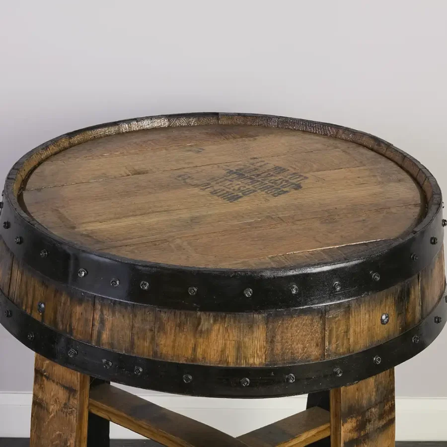 Bourbon Whiskey Barrel End Table - version 2