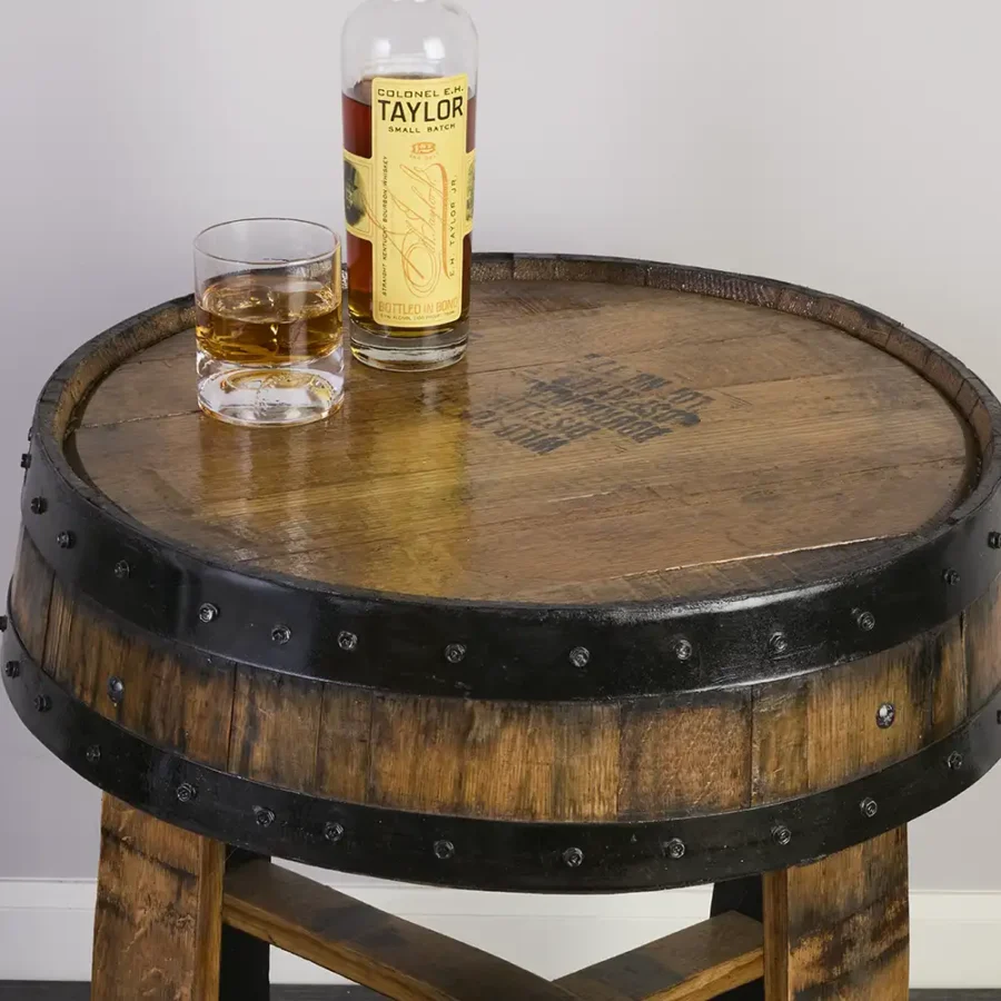 Bourbon Whiskey Barrel End Table - version 2