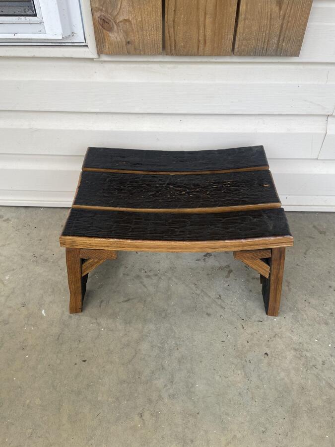 Barrel Stave Footrest or ottoman