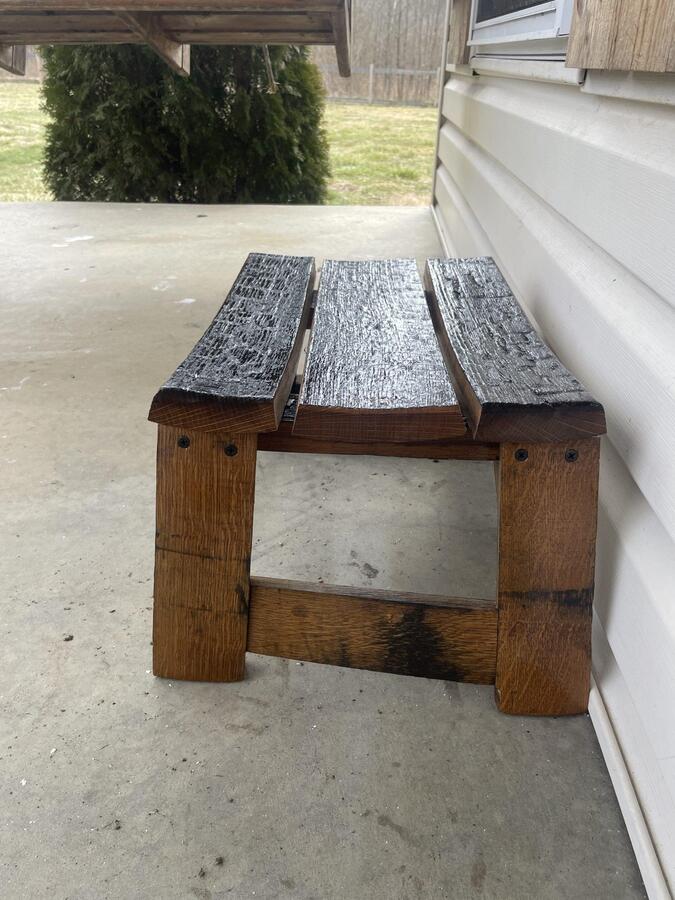 Barrel Stave Footrest or ottoman